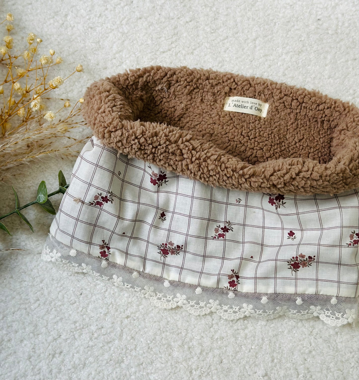 Snood , cache cou bébé/enfant avec dentelle
